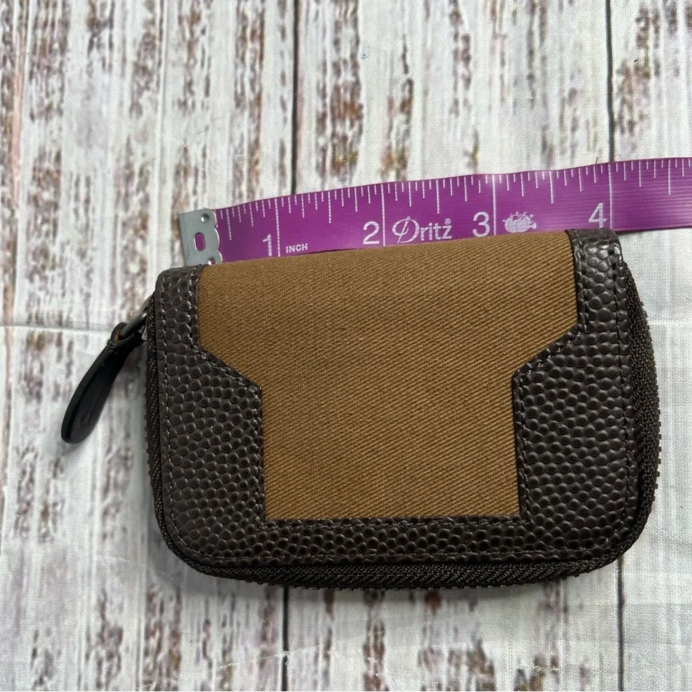Dunhill Key Case‎ 6 Canvas and Leather Long Tail Logo Pebbled Leather Canvas